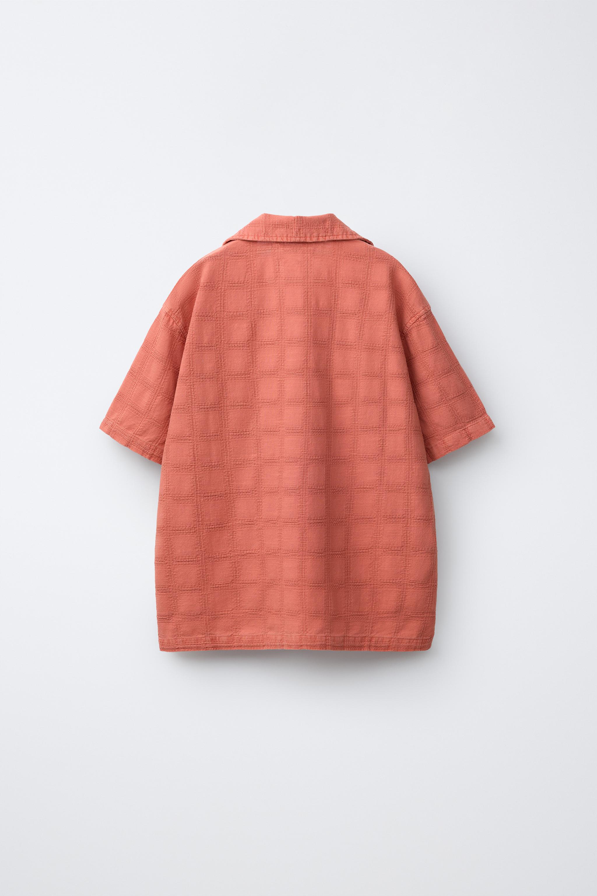 TEXTURED PLAID SHIRT